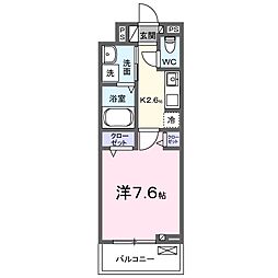 セリオ 1Kの間取図画像