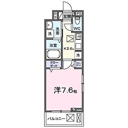 サニープレイス朝倉II番館 1Kの間取図画像