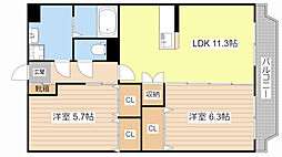 ユーミー能登川UNO 2LDKの間取図画像