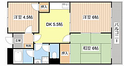 TwinAvenueA棟 3DKの間取図画像