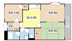 TwinAvenueB棟 3DKの間取図画像