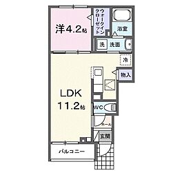 セレスティアI 1LDKの間取図画像