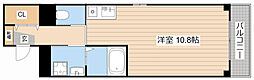 ヴィバーチェ大手門 ワンルームの間取図画像