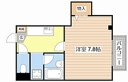 米原アミティハイツ2 1Kの間取図画像