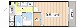 疋田マンション2 1Kの間取図画像