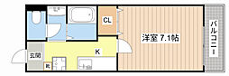 プラティーク 1Kの間取図画像