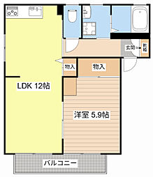 レジデンス・TKC 1LDKの間取図画像