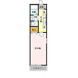 NF別保ハイツ 1Kの間取図画像