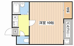 シェモア新旭 1Kの間取図画像