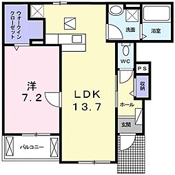 フォンヴィラージュ 1LDKの間取図画像