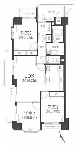 間取りを拡大表示