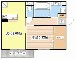 間取図画像 1LDK