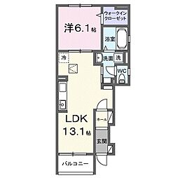 GREENAWAYII 1LDKの間取図画像