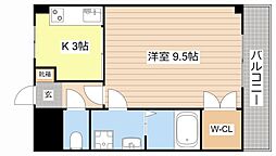 アネックスヴィルナガハマ 1Kの間取図画像