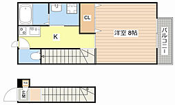 majority 1Kの間取図画像