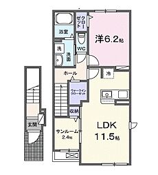 ドルミオークスIII 1LDKの間取図画像
