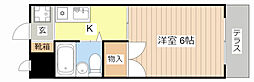 サンハイツ峯 1Kの間取図画像