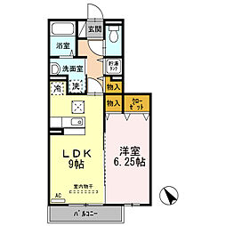 ポルト・グラン 1LDKの間取図画像