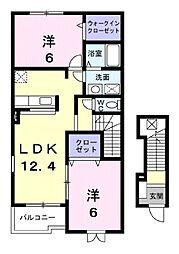 ファミリータイズ1 2LDKの間取図画像