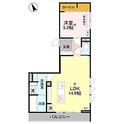 FT.Recolte(エフティーレコルト) 1LDKの間取図画像