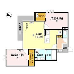 Luce(ルーチェ) 2LDKの間取図画像