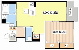 メイプル 1LDKの間取図画像