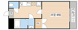 ブリリアンスシティ1 1Kの間取図画像