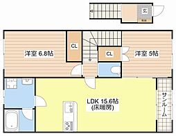 グランフォレスト 2LDKの間取図画像