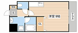 レジデンス甲賀土山 ワンルームの間取図画像
