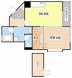 メゾンエイコー南河瀬1号館 1DKの間取図画像