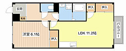 クレストビレッジ3 1LDKの間取図画像