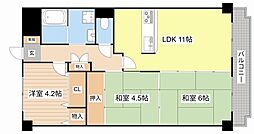 アミティエ近江八幡 3LDKの間取図画像