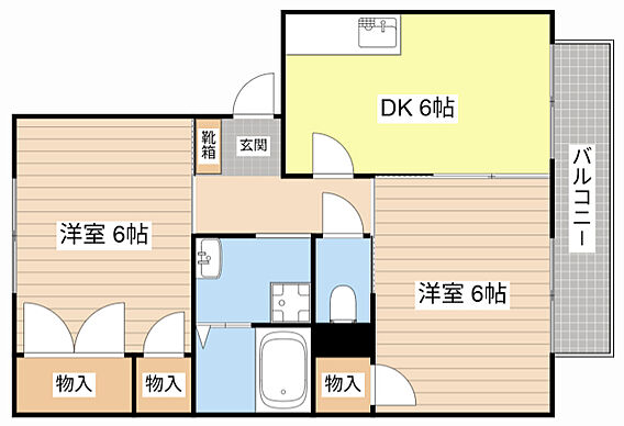 ツインハイツオークA_間取り_0