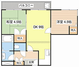 生出マンション 2DKの間取図画像