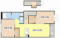 EverGreen 2LDKの間取図画像