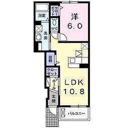 モンテグランデ2 1LDKの間取図画像