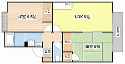 セジュール和2 2LDKの間取図画像