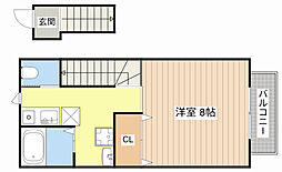 サークル23 201 2階1Kの間取り