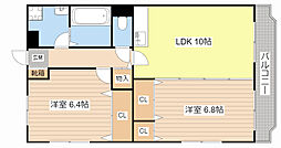 桜ユーミーマンション 2LDKの間取図画像