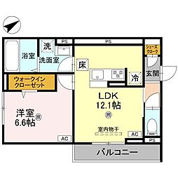アルタ若竹ビュー 1LDKの間取図画像