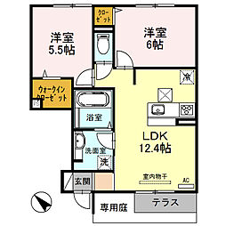 ロック・ベイレーク 2LDKの間取図画像