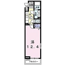 フォレストパーク八番館 1Kの間取図画像