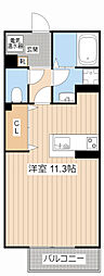 ベアグラス ワンルームの間取図画像