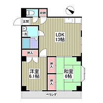 リエス館林 402 ｜ 群馬県館林市上赤生田町（賃貸マンション2LDK・4階・52.66㎡） その2