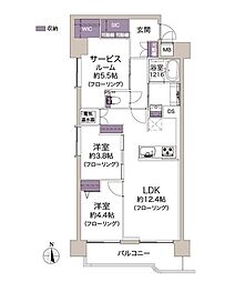 シティ・コーポ道頓堀 2SLDKの間取図画像