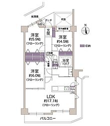 ステイツ千里中央 3LDKの間取図画像