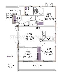 ノヴァパラッツォ西宮 3LDKの間取図画像