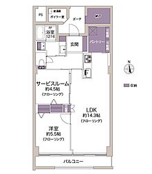 マンハイム鴨川 1SLDKの間取図画像