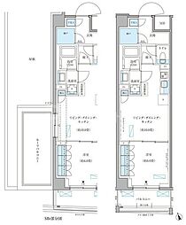 パークアクシス文京本郷 1LDKの間取図画像