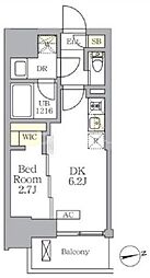 ザ・ライオンズフォーシア文京湯島 1DKの間取図画像